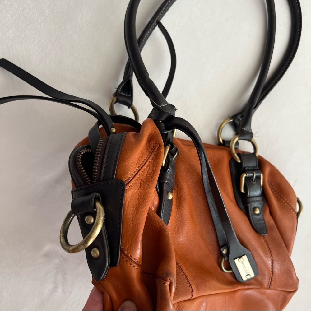 Lucky Brand Buckman Leather Cognac Colored Purse - Picture 7 of 14